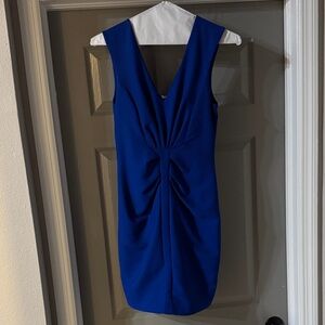 Express Royal Blue V-Neck Mini Dress